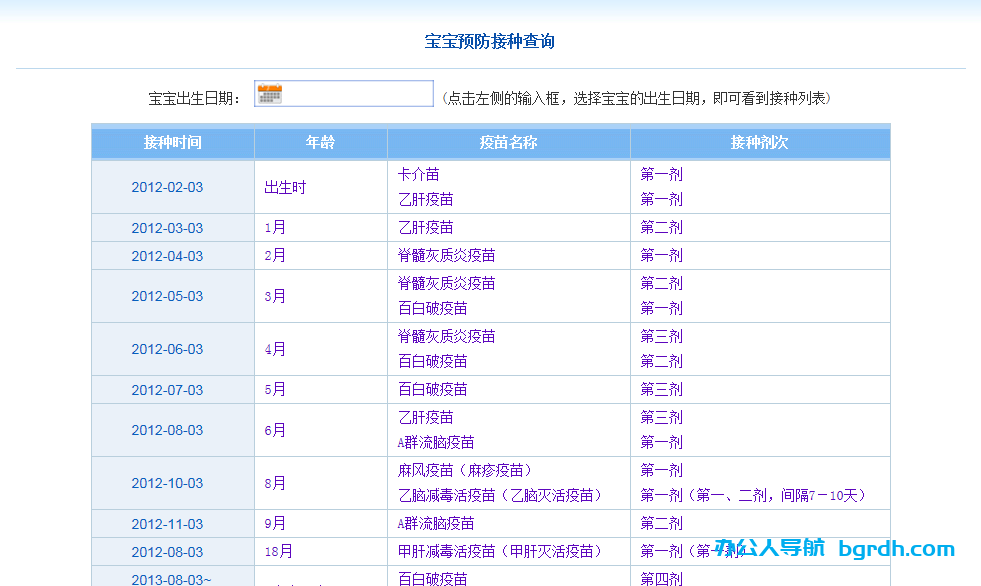 疫苗接种时间表插图2