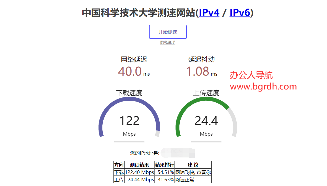 中国科学技术大学测速网站插图