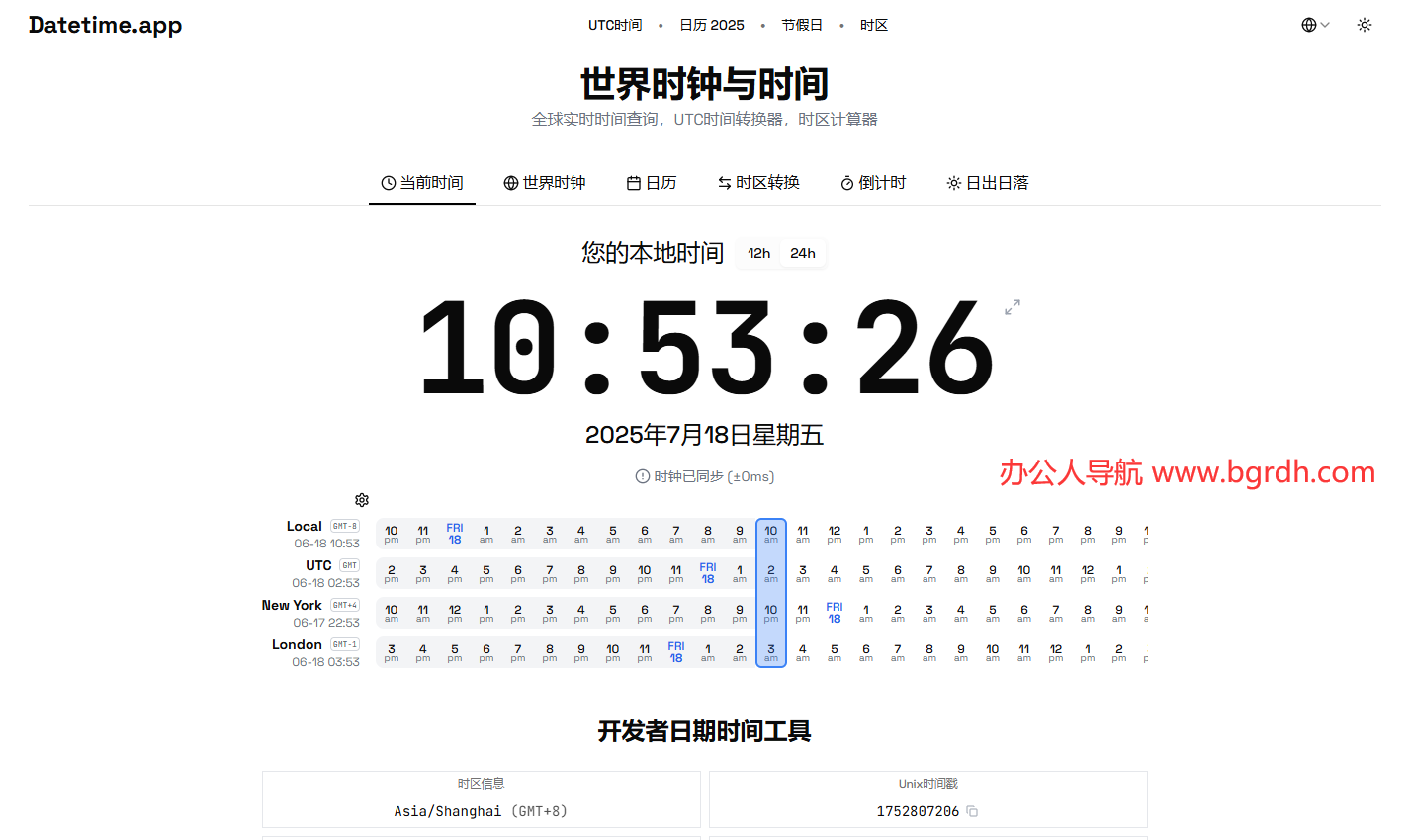 世界时钟与时间插图