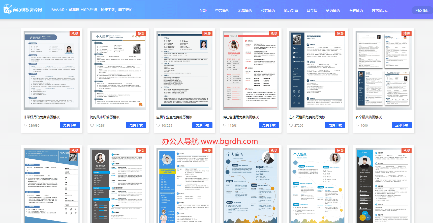 简历模板资源网插图
