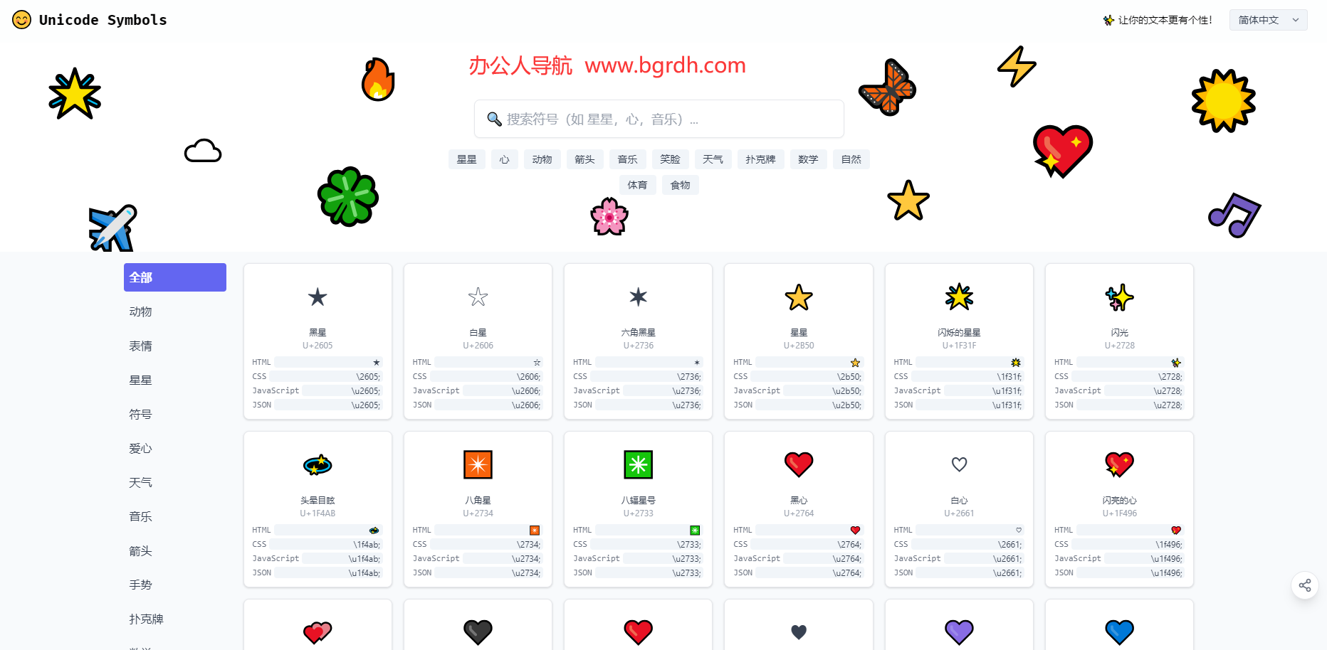 Unicode Symbols插图